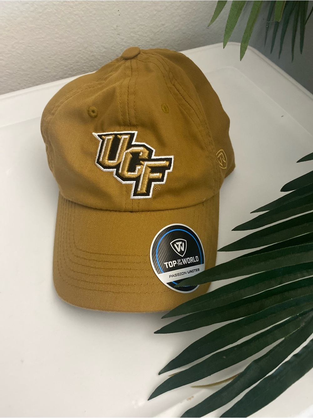 Top of the World UCF Embroidered Mustard Hat